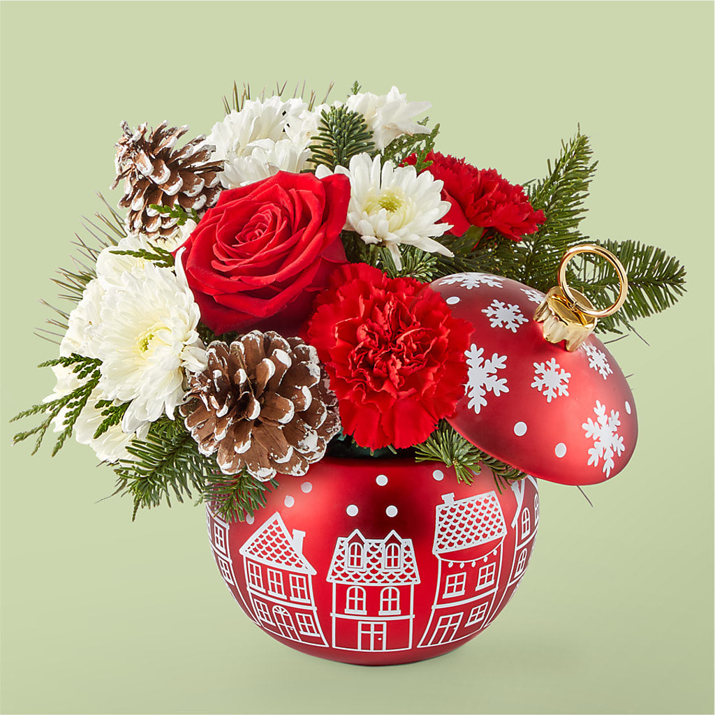 Christmas Village Ornament – Blossom Shop, Traverse City MI