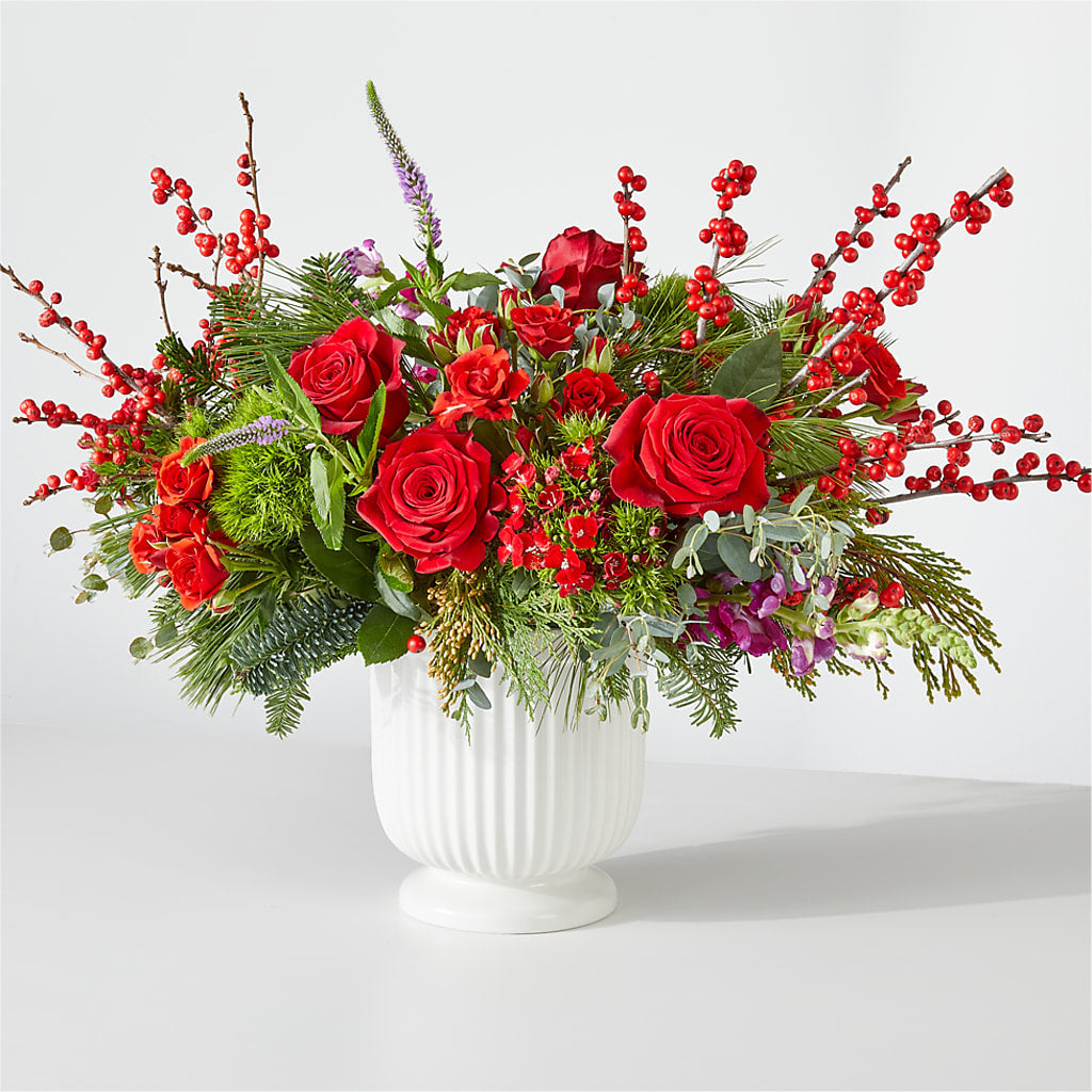Big Red Bow Bouquet – Blossom Shop, Traverse City MI