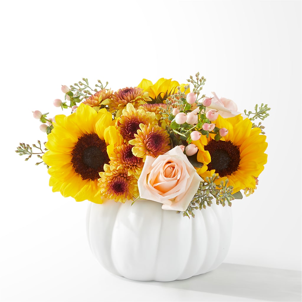 Pumpkin to Talk About Bouquet – Blossom Shop, Traverse City MI