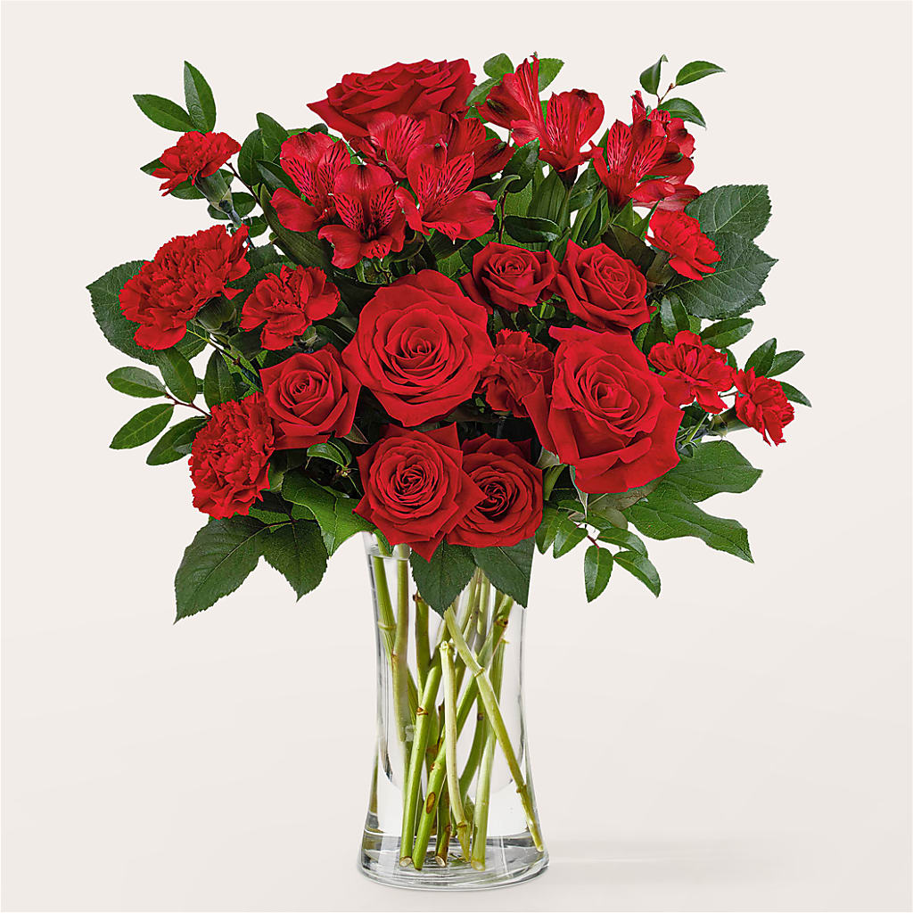 Brilliant Ruby Bouquet – Blossom Shop, Traverse City MI
