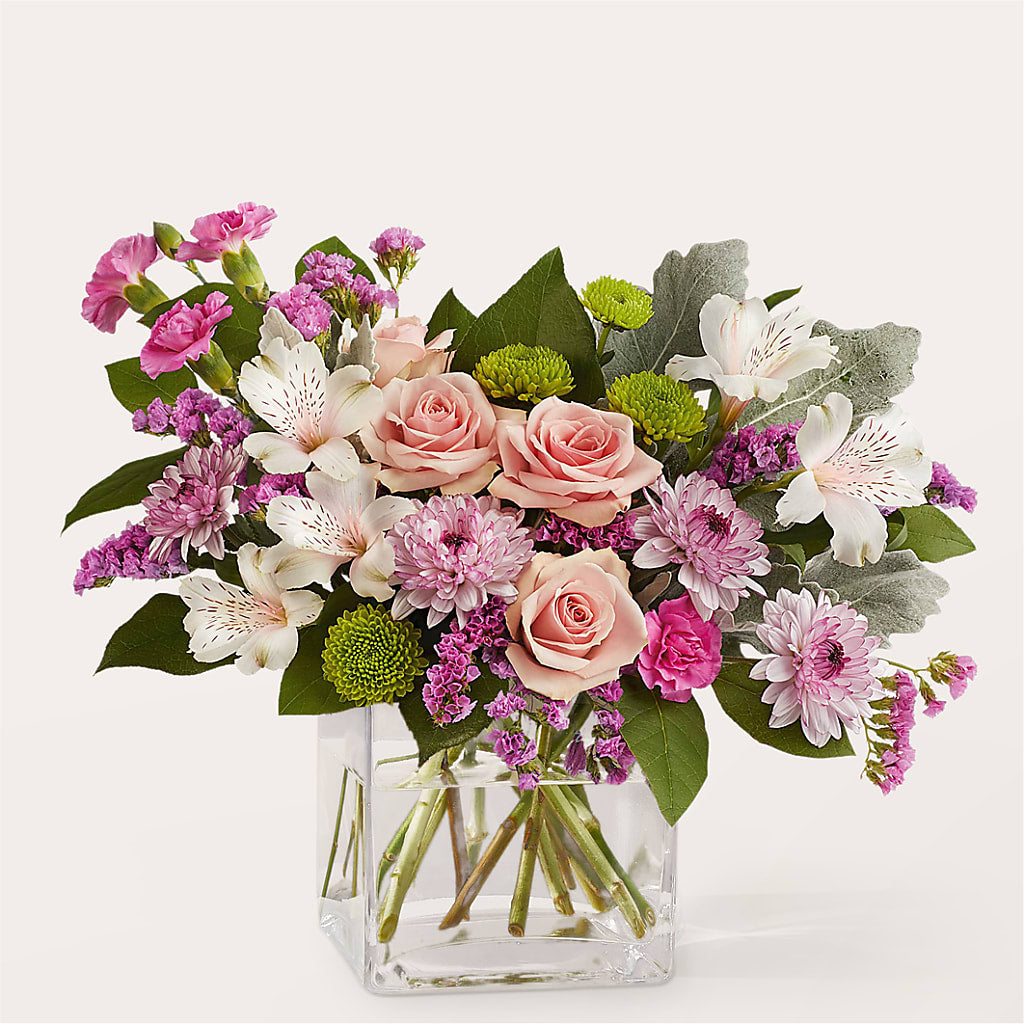 Pink Suede Bouquet – Blossom Shop, Traverse City MI