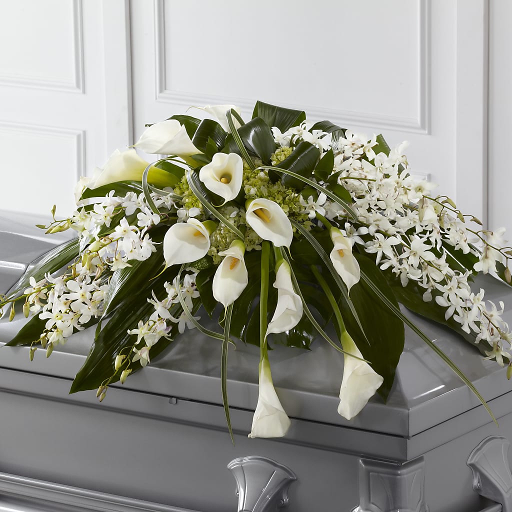 Angel Wings Casket Spray – Blossom Shop, Traverse City MI