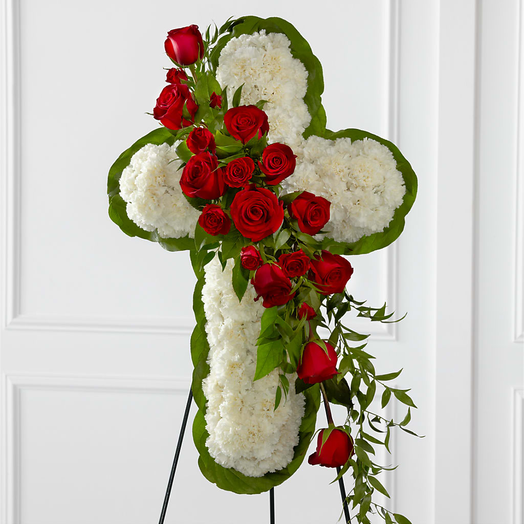 Floral Cross Easel – Blossom Shop, Traverse City MI