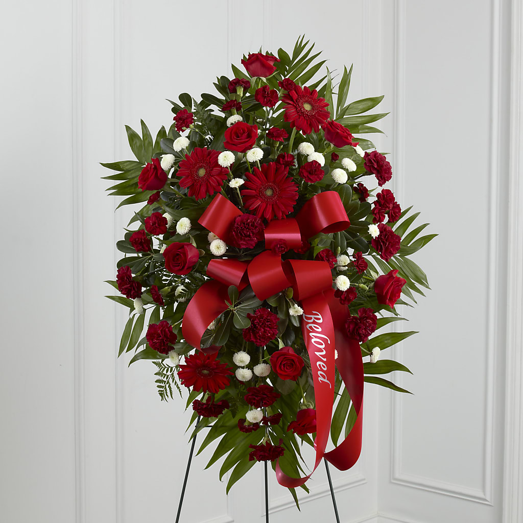 Treasured Memories Standing Spray – Blossom Shop, Traverse City MI