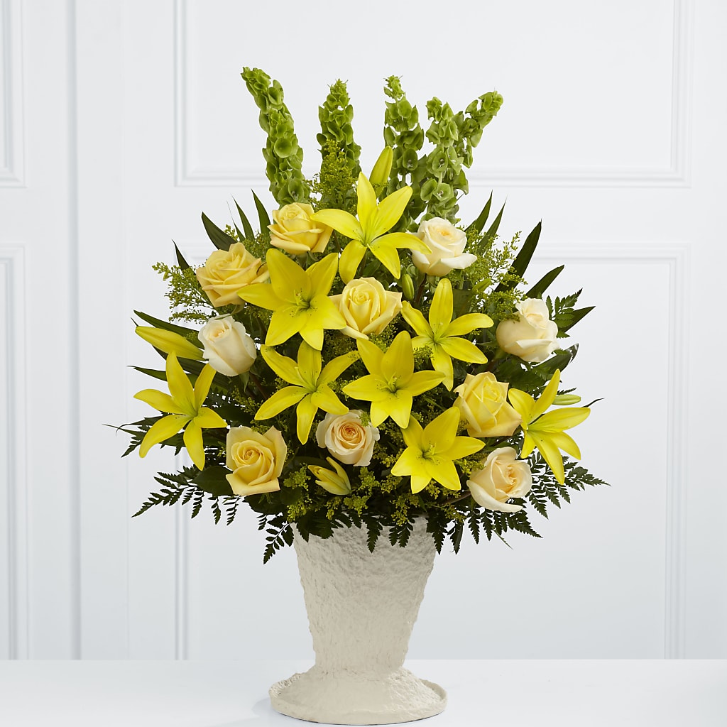Golden Memories Arrangement – Blossom Shop, Traverse City MI