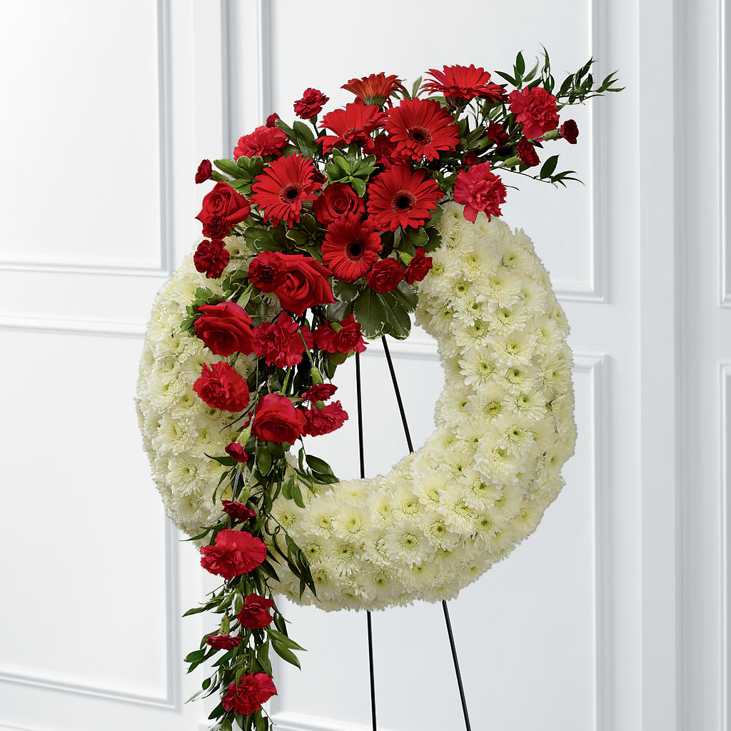 Graceful Tribute Wreath – Blossom Shop, Traverse City MI