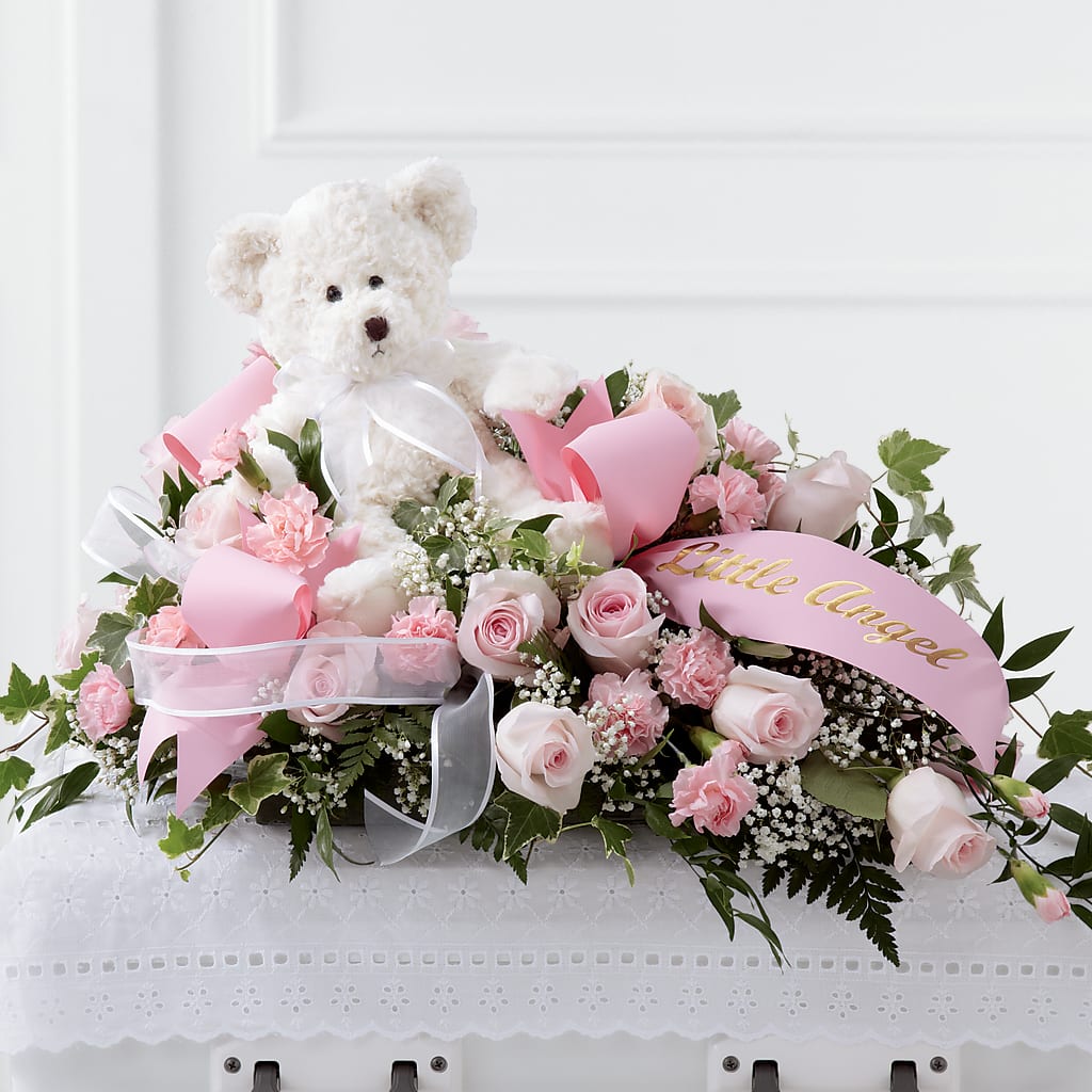 Touch of Sympathy Casket Spray – Blossom Shop, Traverse City MI