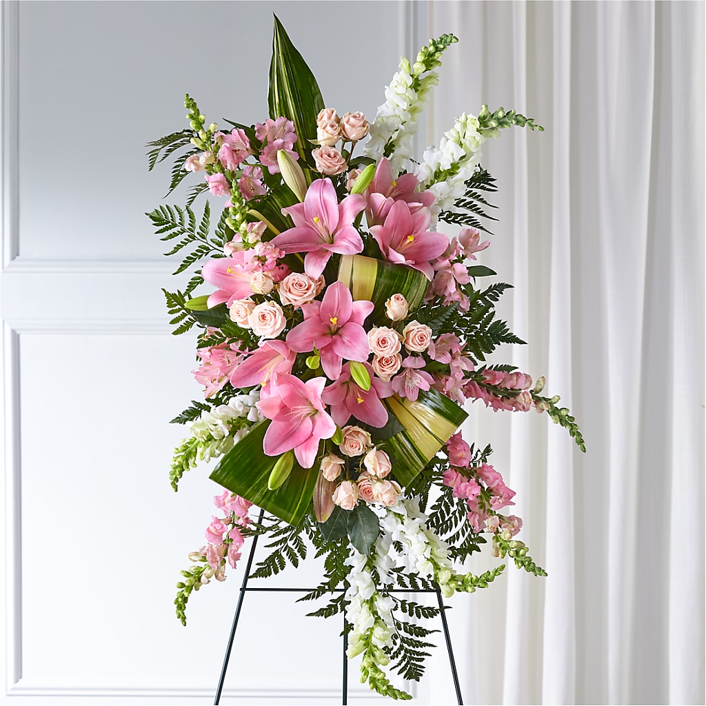 Elegant Embrace Standing Spray – Blossom Shop, Traverse City MI
