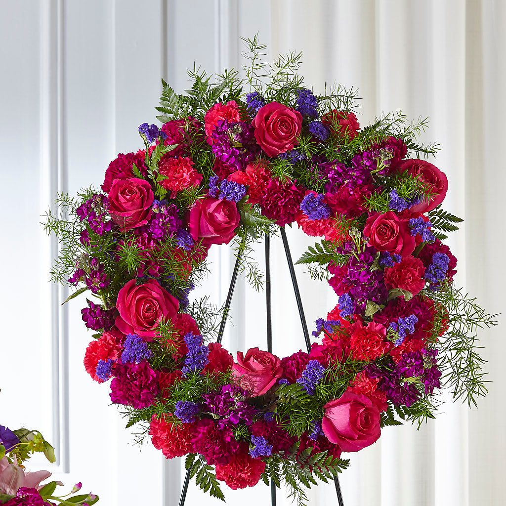Calming Colors Wreath – Blossom Shop, Traverse City MI