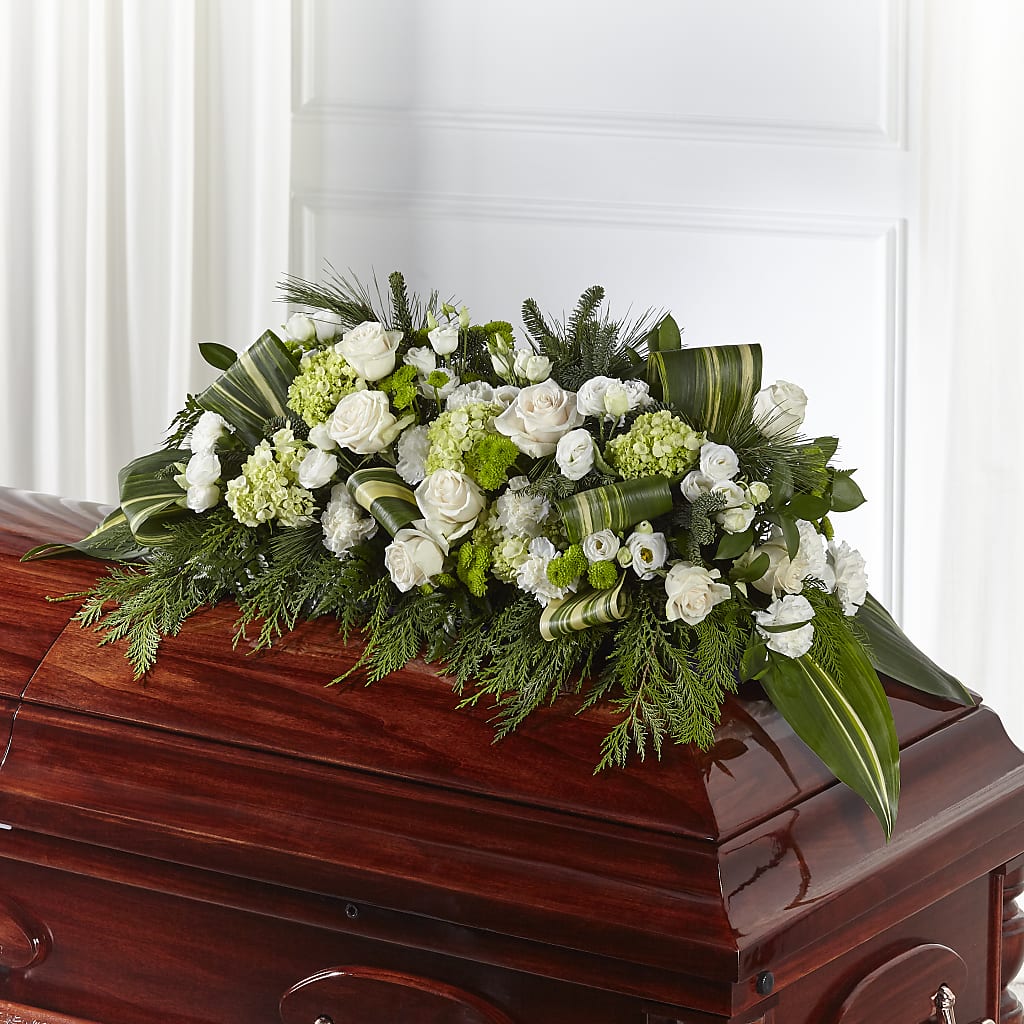 Hopeful Gesture Casket Spray – Blossom Shop, Traverse City MI
