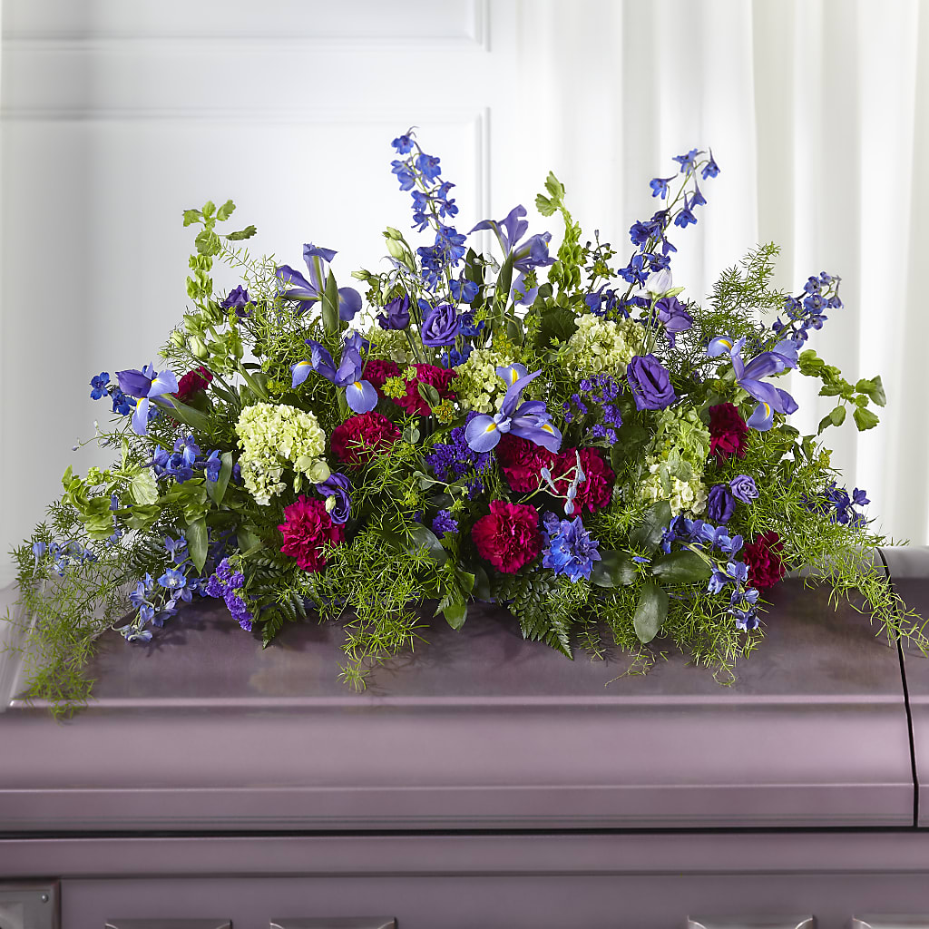 Always Treasured Casket Spray – Blossom Shop, Traverse City MI