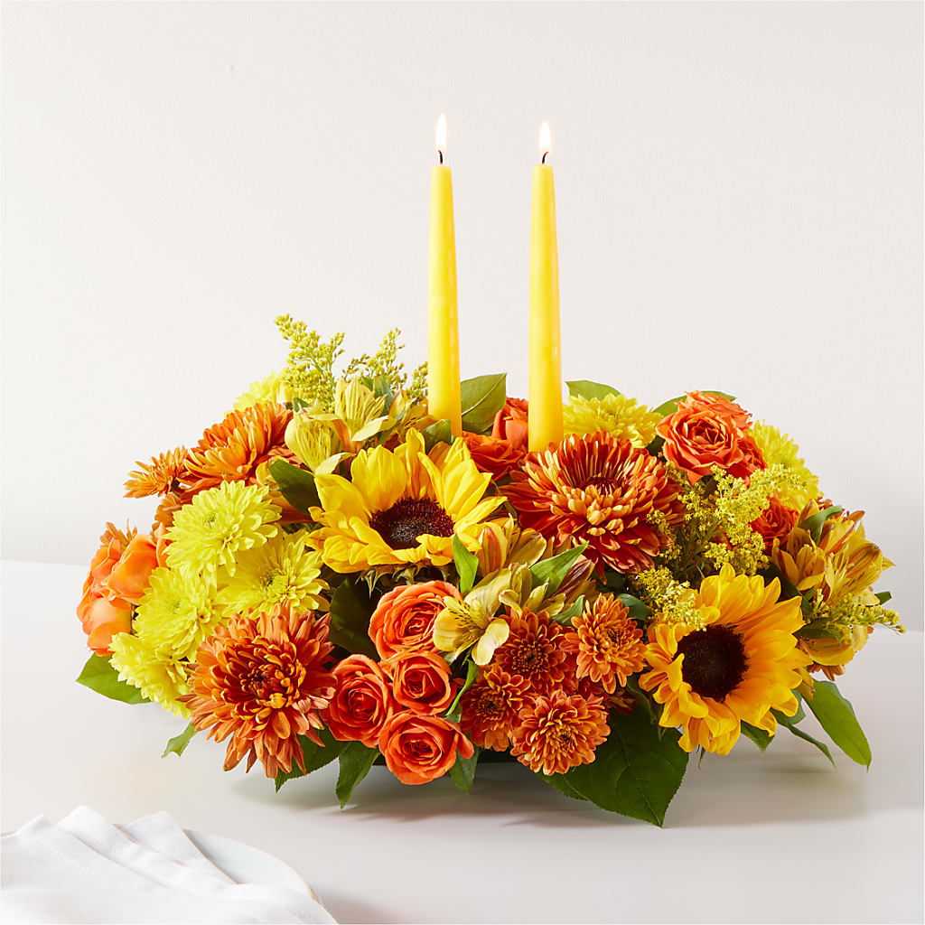 Autumn Harmony Centerpiece – Blossom Shop, Traverse City MI