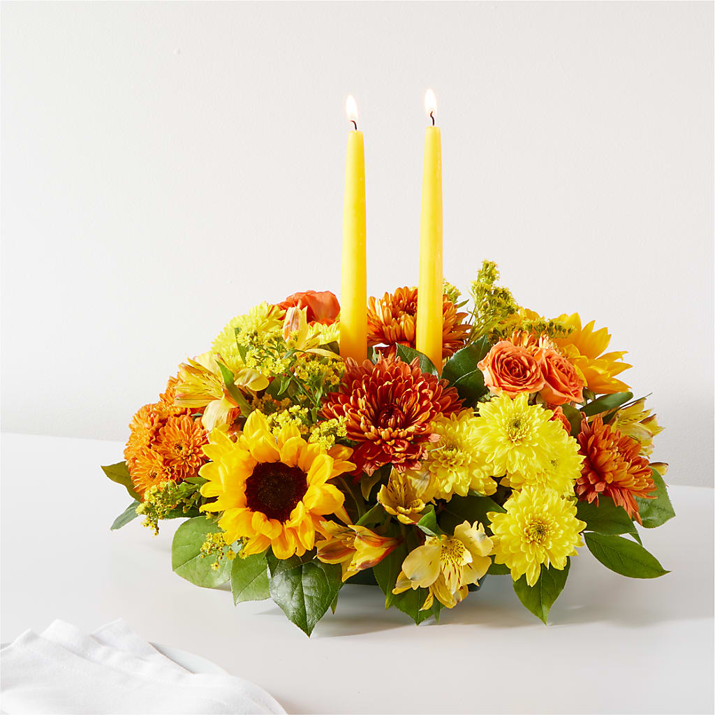 Autumn Harmony Centerpiece – Blossom Shop, Traverse City MI