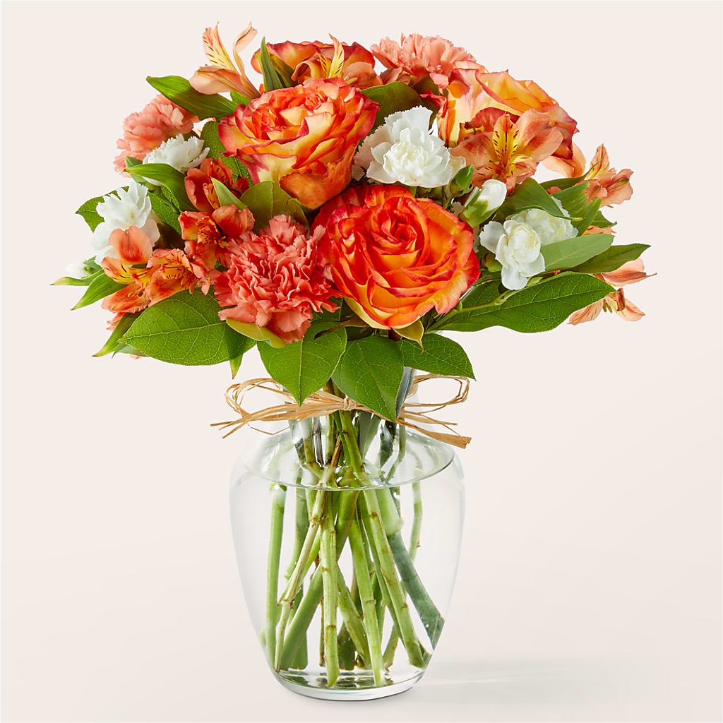 Apricot Glow Bouquet – Blossom Shop, Traverse City MI