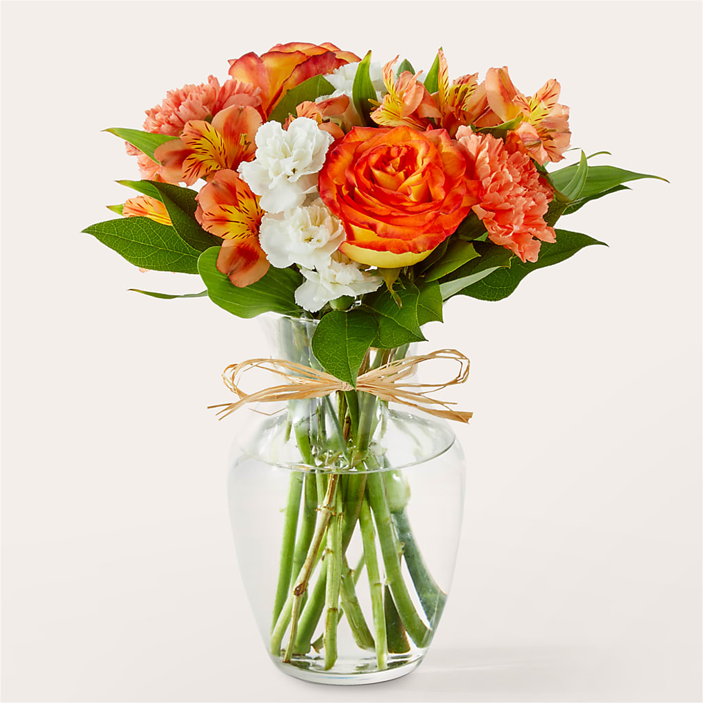 Apricot Glow Bouquet – Blossom Shop, Traverse City MI