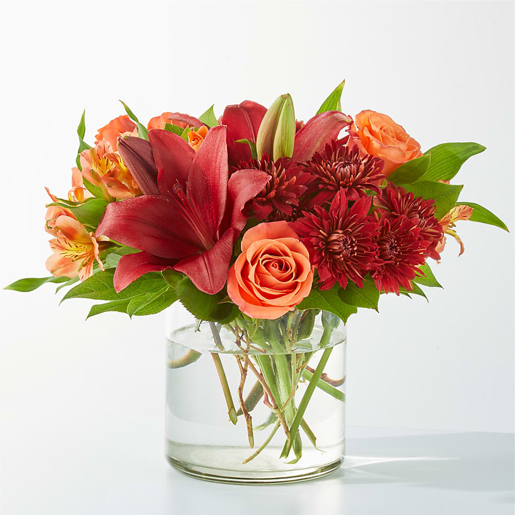 Crimson Leaves Bouquet – Blossom Shop, Traverse City MI