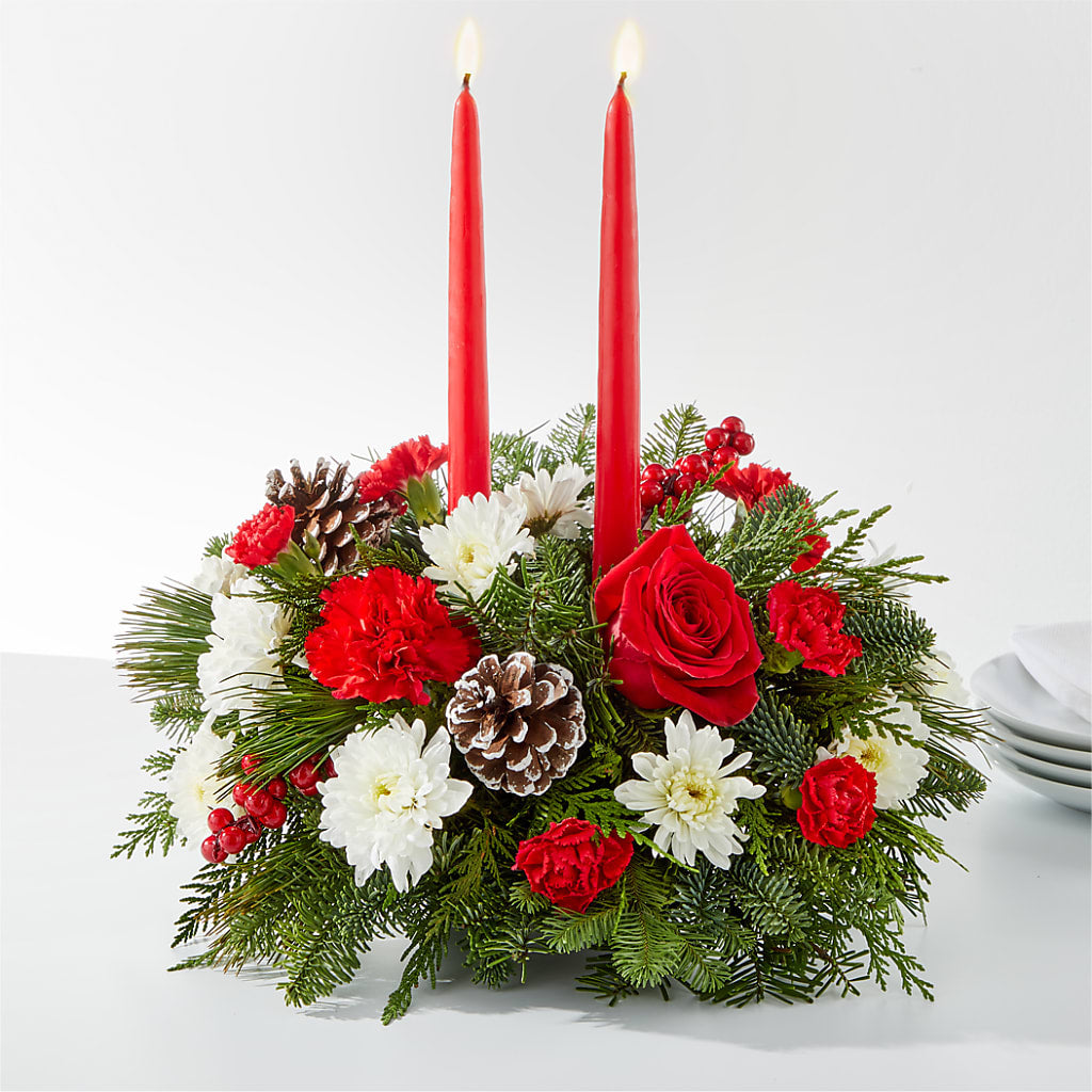 Holiday Soiree Centerpiece – Blossom Shop, Traverse City MI