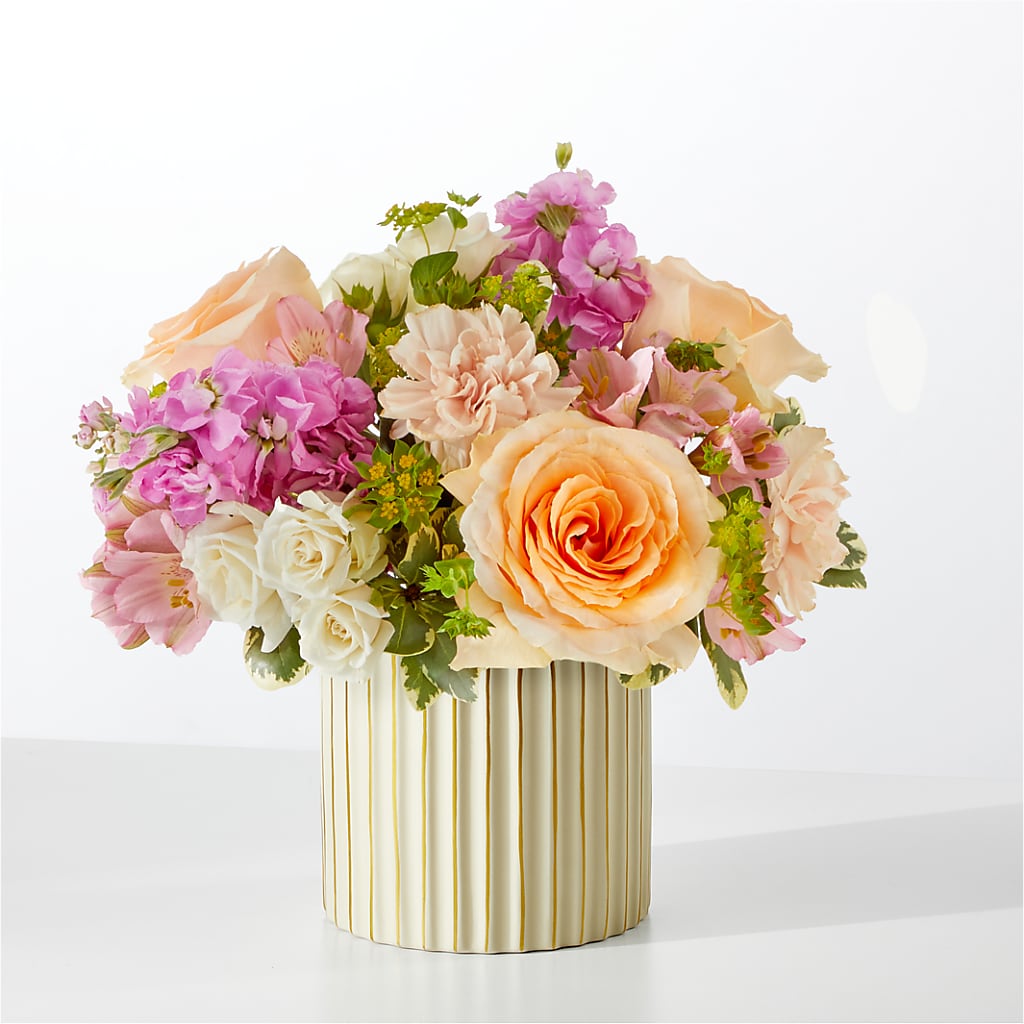 Paradise Bouquet with Ivory Vase – Blossom Shop, Traverse City MI