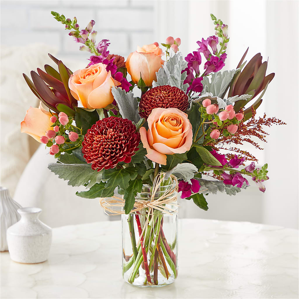 Moody Hues Bouquet – Blossom Shop, Traverse City MI