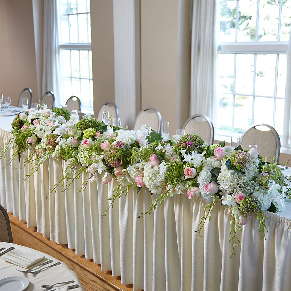 State of Joy Head Table Arrangement – Blossom Shop, Traverse City MI