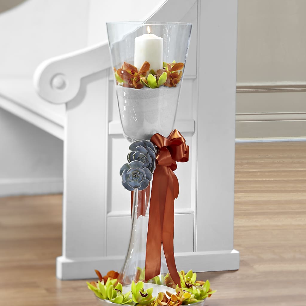Matrimony Pew Decor – Blossom Shop, Traverse City MI
