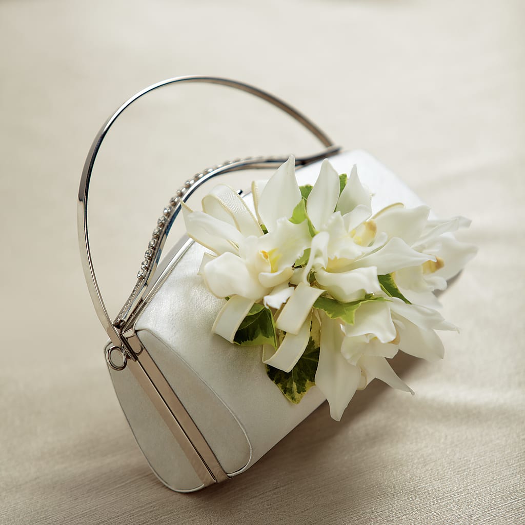 White Purse Decor – Blossom Shop, Traverse City MI