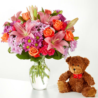 One and Only Bouquet and Bear Bundle –  Blossom Shop, Traverse City MI
