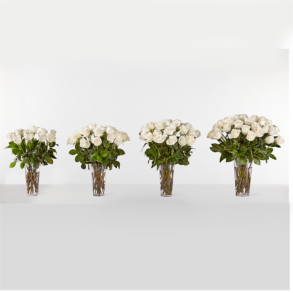 Long Stem White Rose Bouquet –  Blossom Shop, Traverse City MI