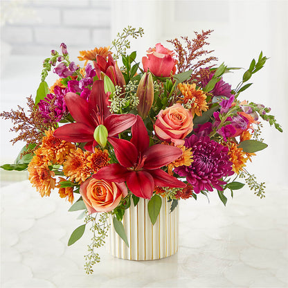 Burgundy Landscape Bouquet –  Blossom Shop, Traverse City MI