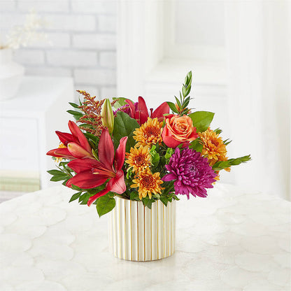 Burgundy Landscape Bouquet –  Blossom Shop, Traverse City MI
