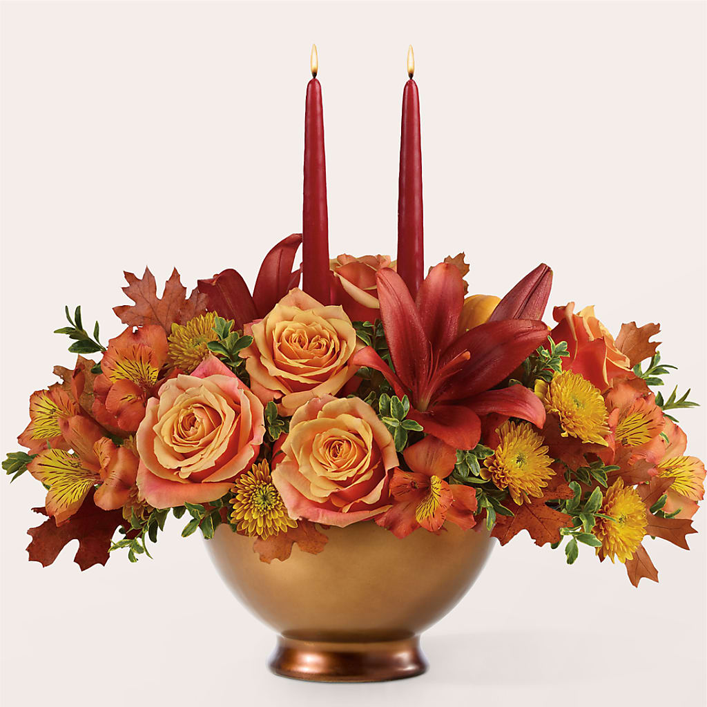 Harvest Table Centerpiece –  Blossom Shop, Traverse City MI
