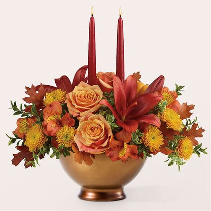 Harvest Table Centerpiece –  Blossom Shop, Traverse City MI