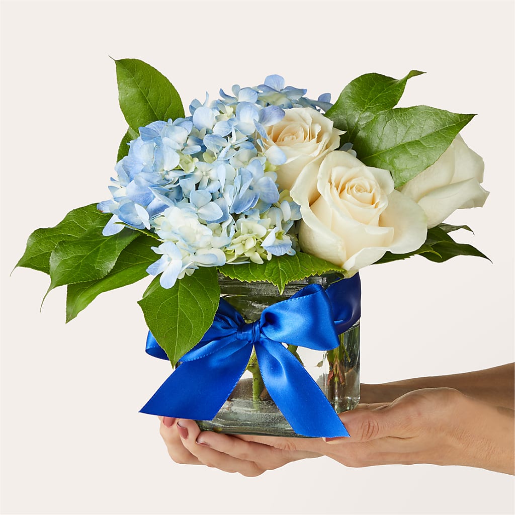 Sky Blue Delight Bouquet –  Blossom Shop, Traverse City MI