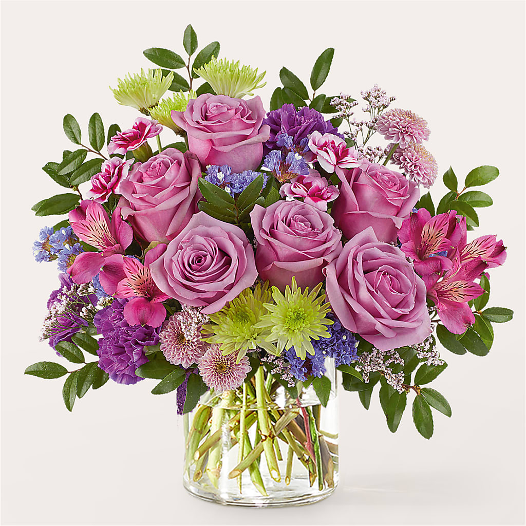 Glass Half Full Bouquet –  Blossom Shop, Traverse City MI