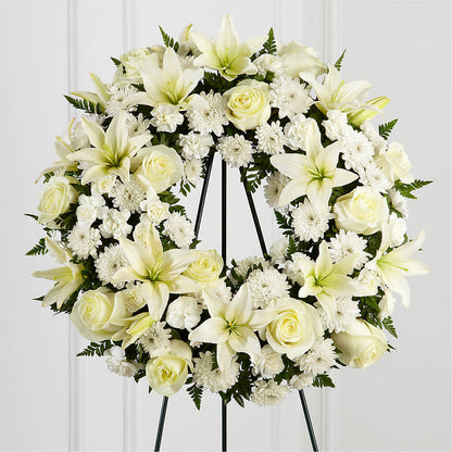 Treasured Tribute Wreath –  Blossom Shop, Traverse City MI