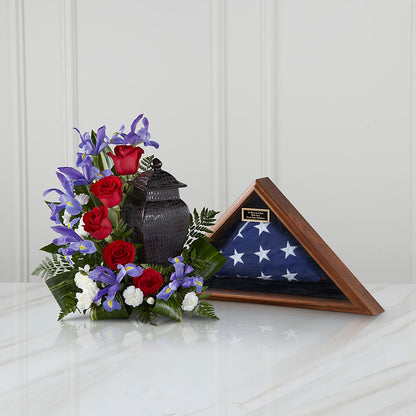 Patriotic Tribute Arrangement –  Blossom Shop, Traverse City MI