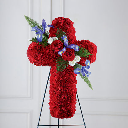 Faithful Hero Floral Cross –  Blossom Shop, Traverse City MI
