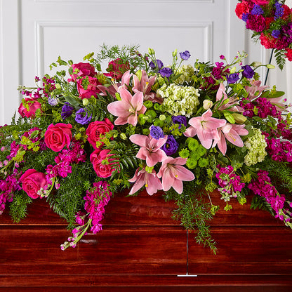 Radiant Tribute Casket Spray –  Blossom Shop, Traverse City MI