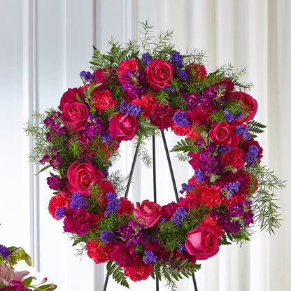 Calming Colors Wreath –  Blossom Shop, Traverse City MI