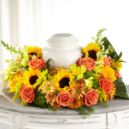 Faithful Sunflower Cremation Adornment –  Blossom Shop, Traverse City MI