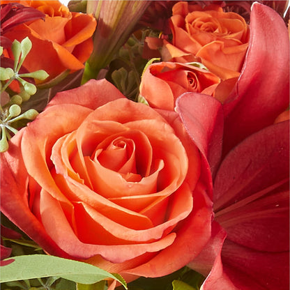Crimson Leaves Bouquet –  Blossom Shop, Traverse City MI