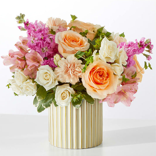 Paradise Bouquet with Ivory Vase –  Blossom Shop, Traverse City MI