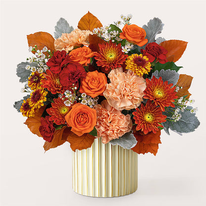Merlot Bouquet with Ivory Vase –  Blossom Shop, Traverse City MI