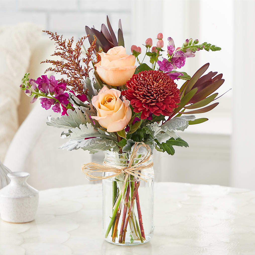 Moody Hues Bouquet –  Blossom Shop, Traverse City MI