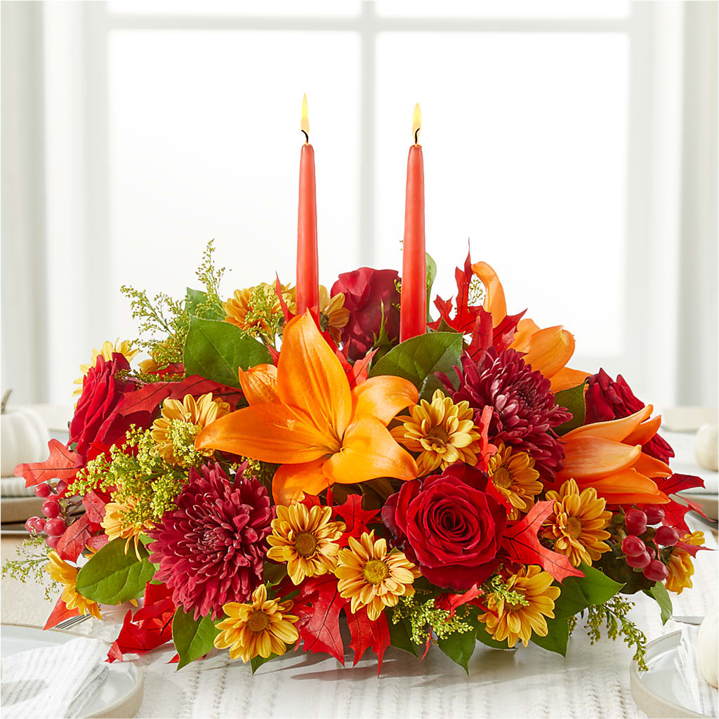 Autumn's Embrace Centerpiece –  Blossom Shop, Traverse City MI