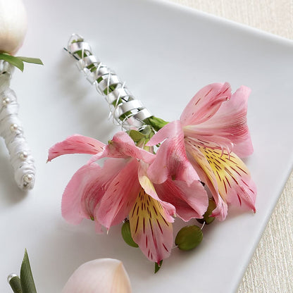 Pink Peruvian Lily Boutonniere –  Blossom Shop, Traverse City MI