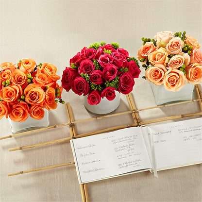Dawn Rose Centerpiece –  Blossom Shop, Traverse City MI